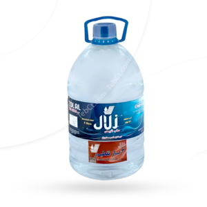 آب مقطر زلال 3 بار تقطیر 5 لیتری